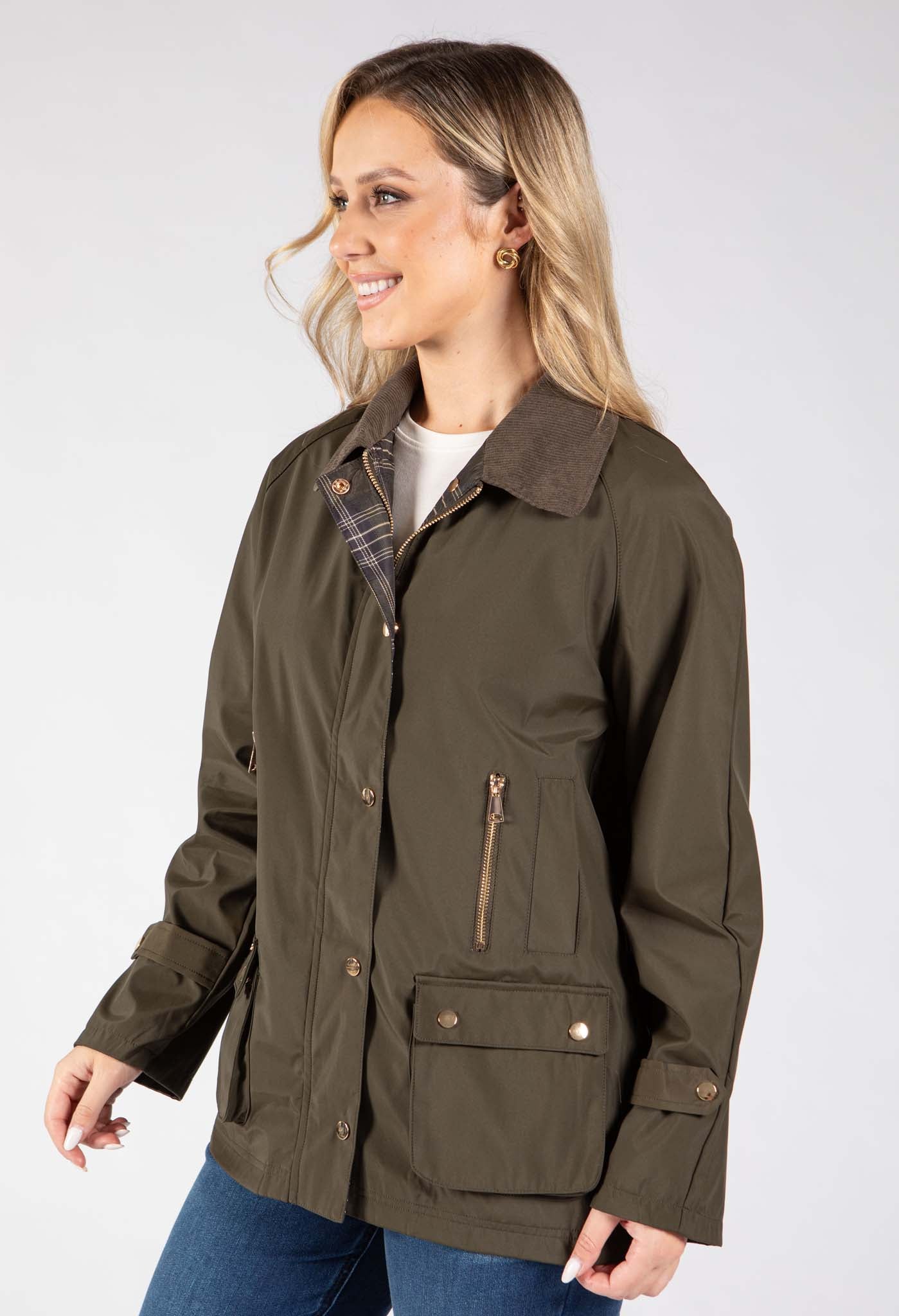 Corduroy Trim Jacket
