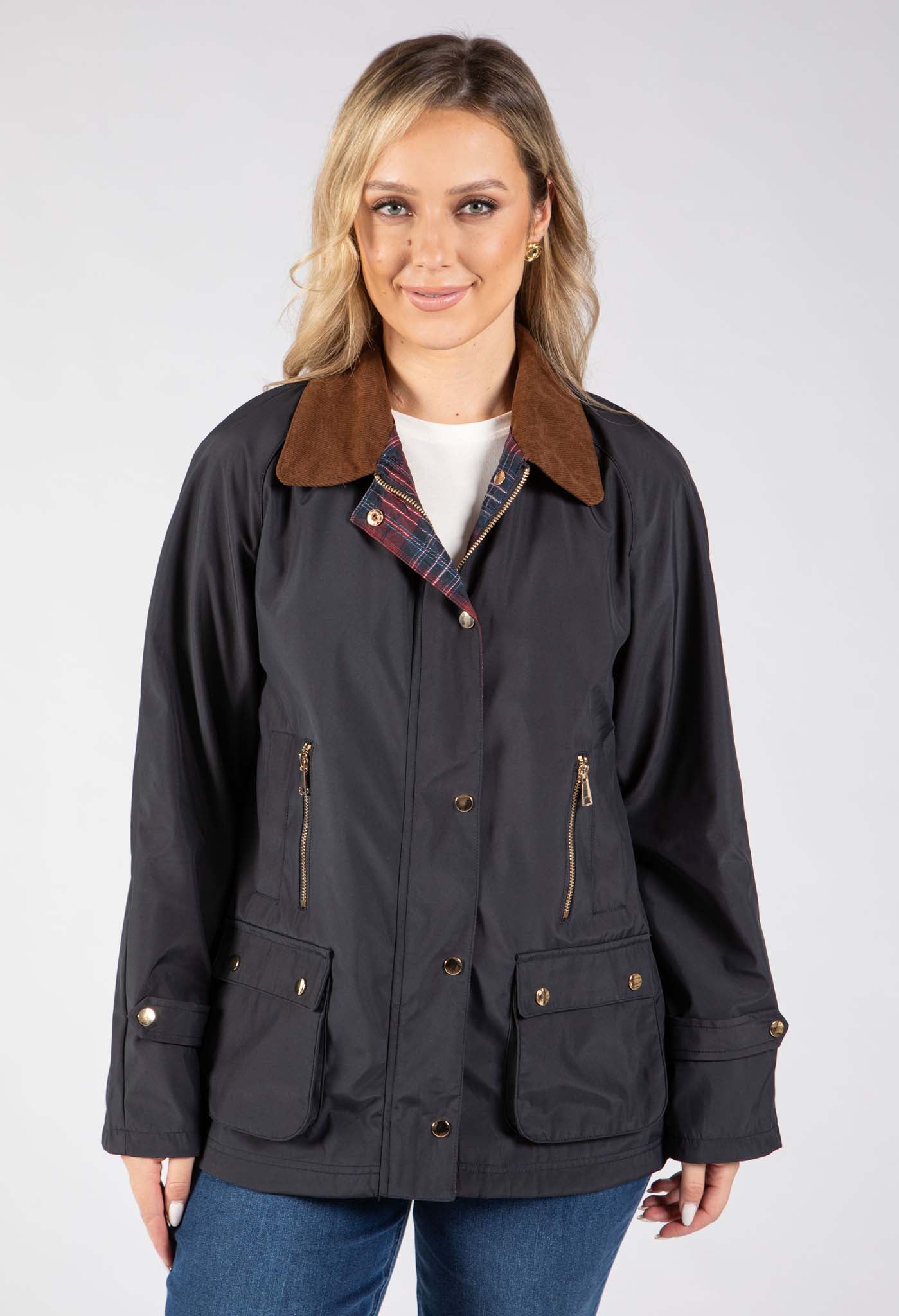 Corduroy Trim Jacket