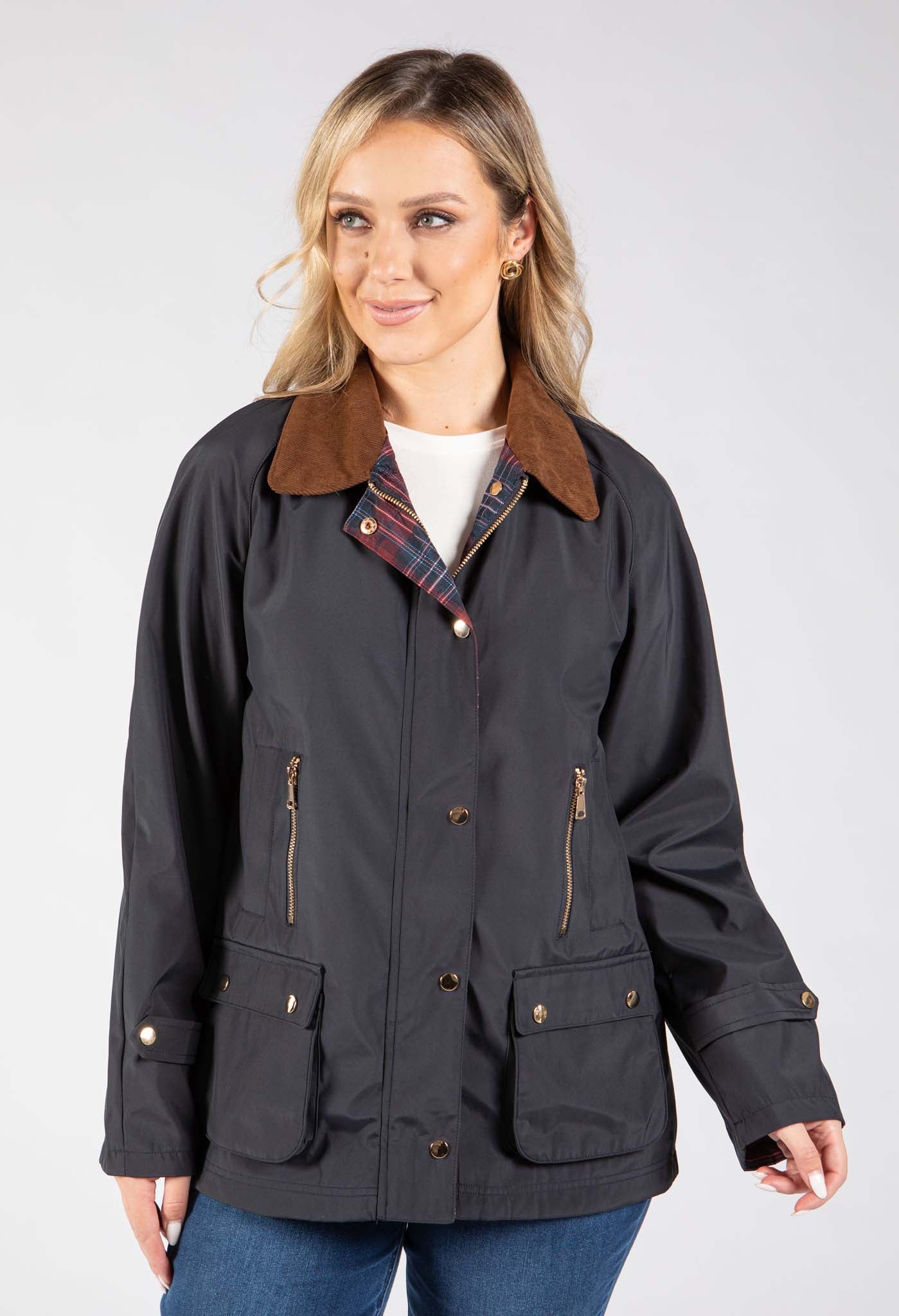 Corduroy Trim Jacket