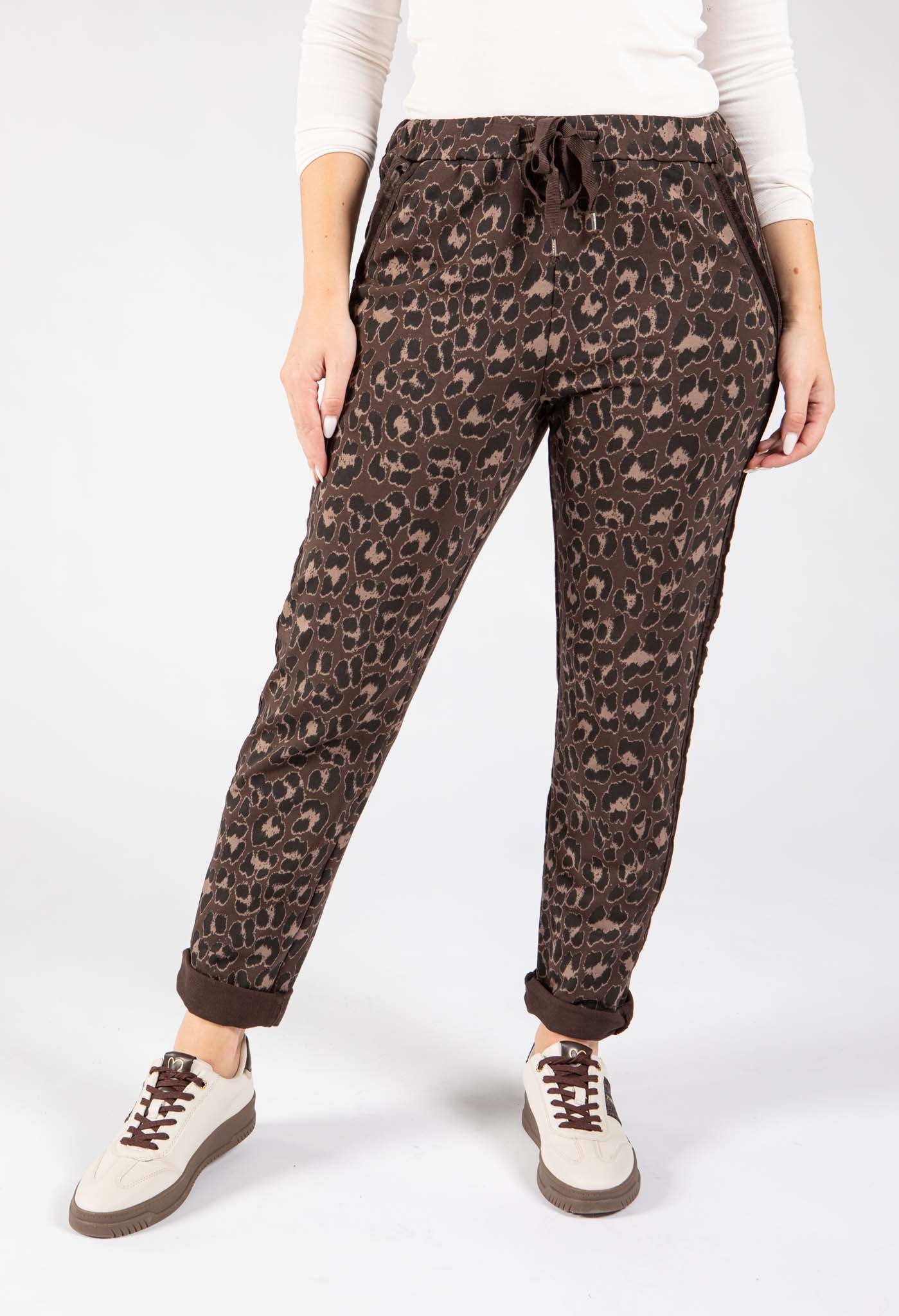 Leopard Print Side Detail Joggers