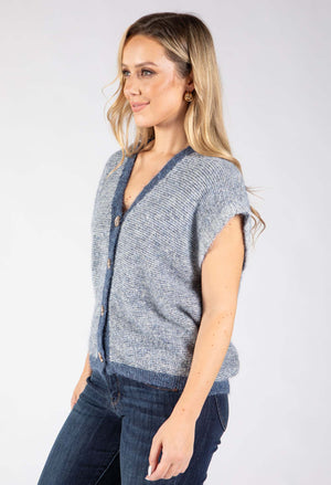 Fine Stripe Knitted Vest