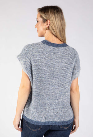 Fine Stripe Knitted Vest