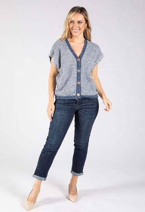 Fine Stripe Knitted Vest