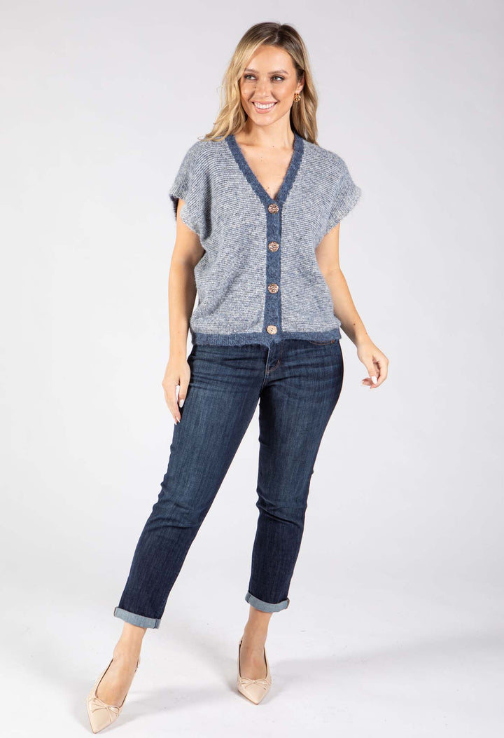 Fine Stripe Knitted Vest