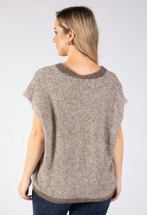 Fine Stripe Knitted Vest