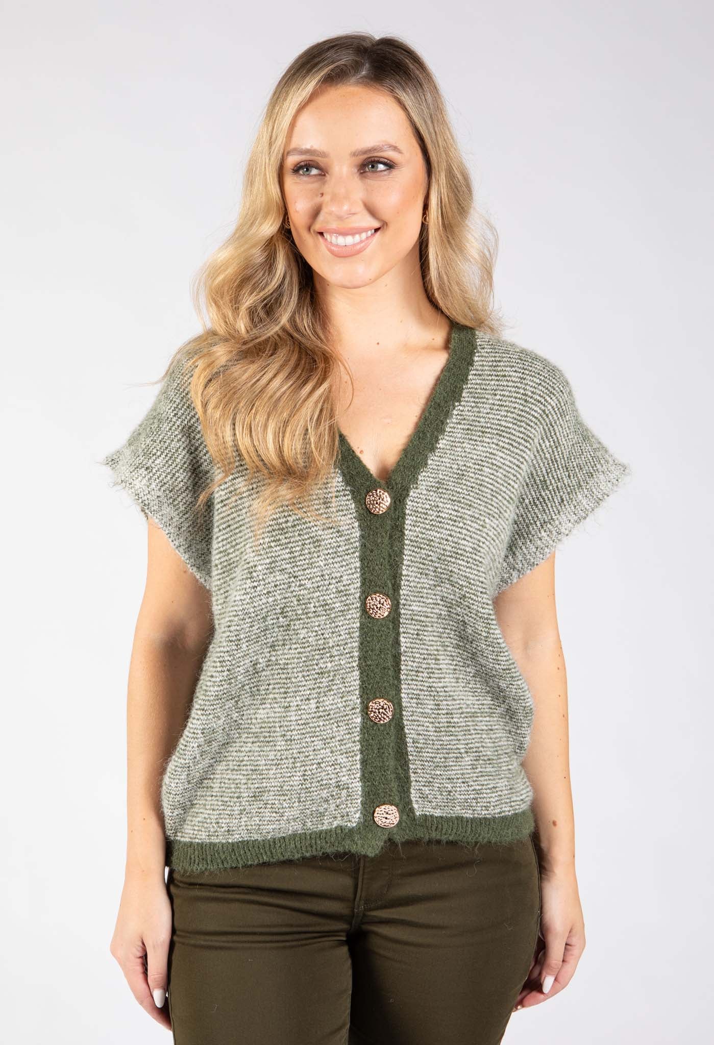 Fine Stripe Knitted Vest