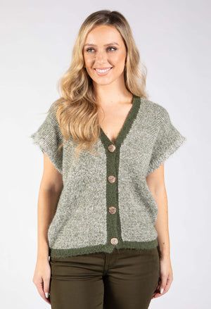 Fine Stripe Knitted Vest