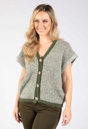 Fine Stripe Knitted Vest