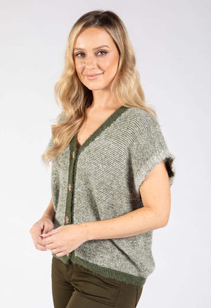 Fine Stripe Knitted Vest