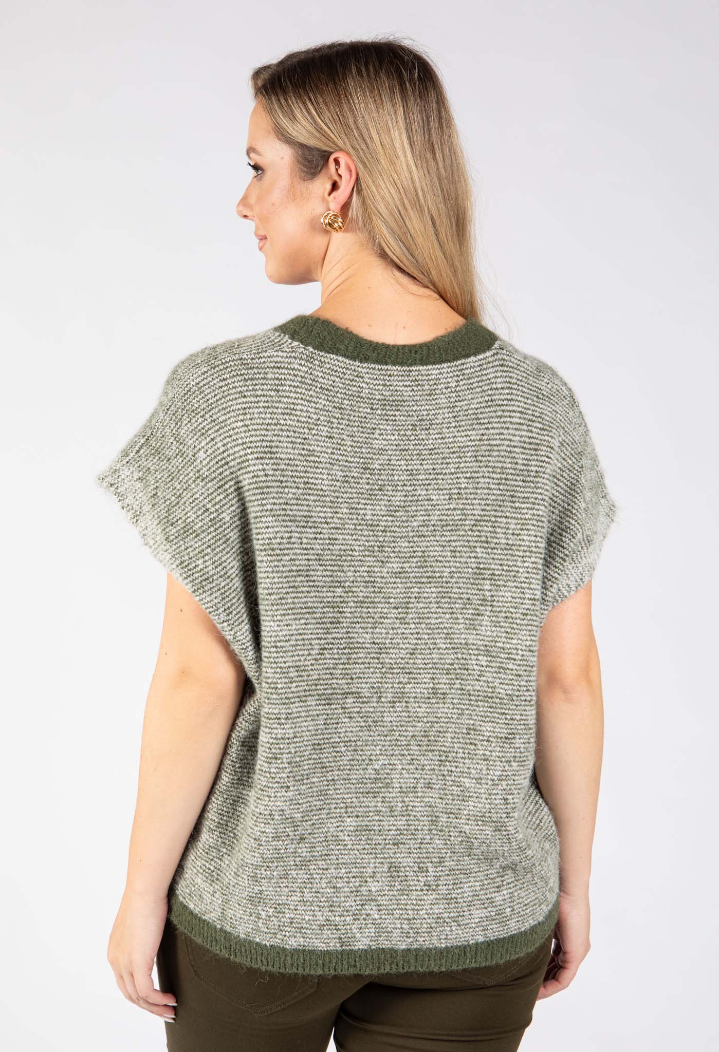 Fine Stripe Knitted Vest