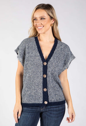 Fine Stripe Knitted Vest