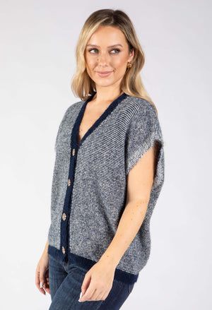 Fine Stripe Knitted Vest