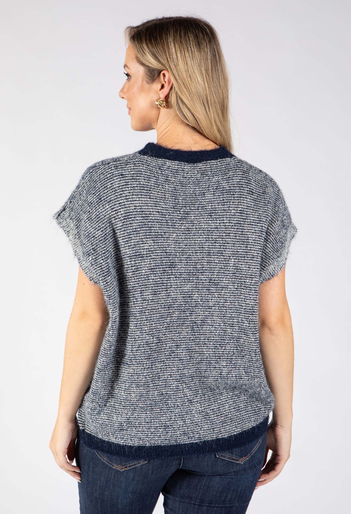Fine Stripe Knitted Vest