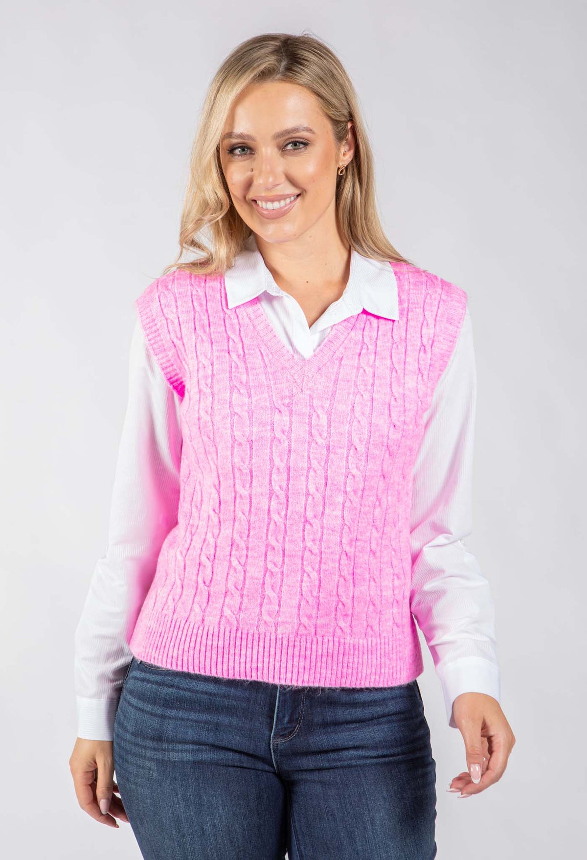 Curragh Cable Knit Vest
