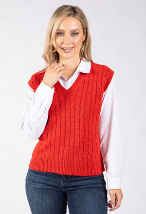 Curragh Cable Knit Vest