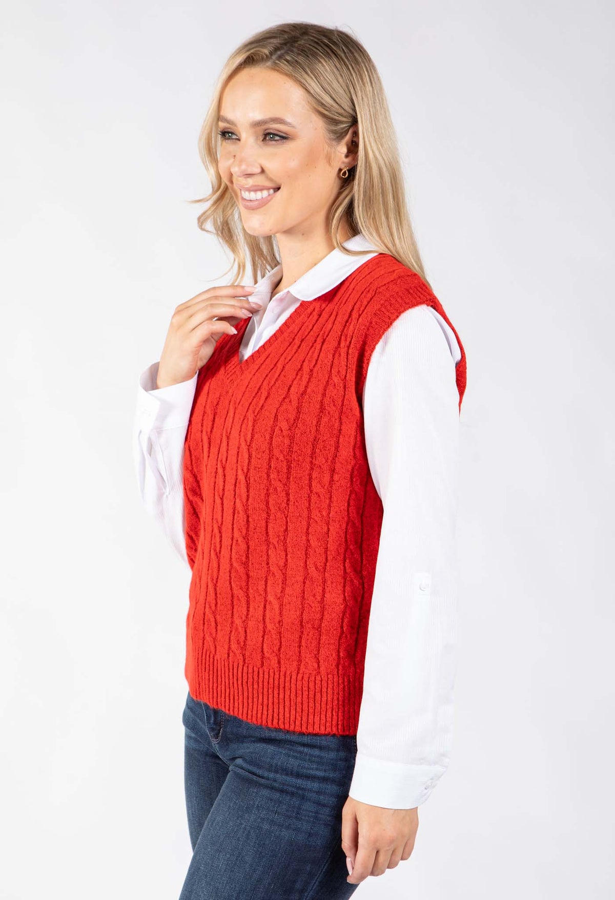 Curragh Cable Knit Vest