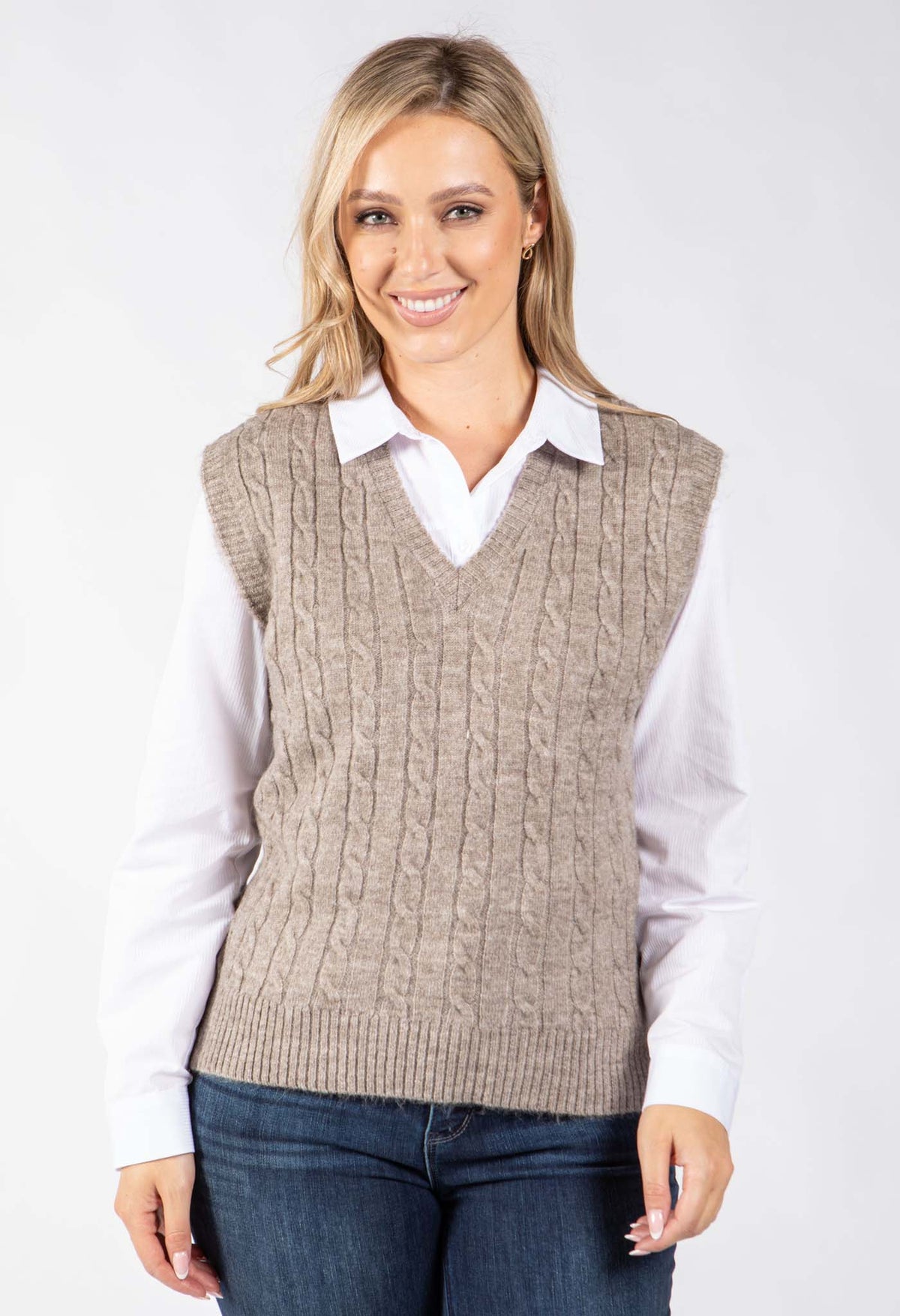 Curragh Cable Knit Vest
