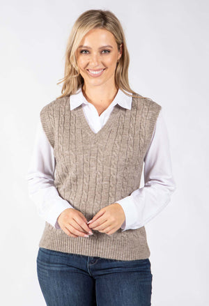 Curragh Cable Knit Vest