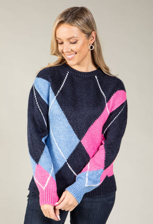 Aragon Argyle Knit Jumper