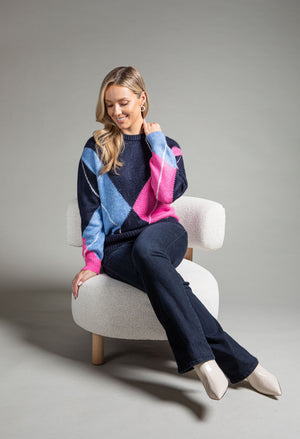 Aragon Argyle Knit Jumper