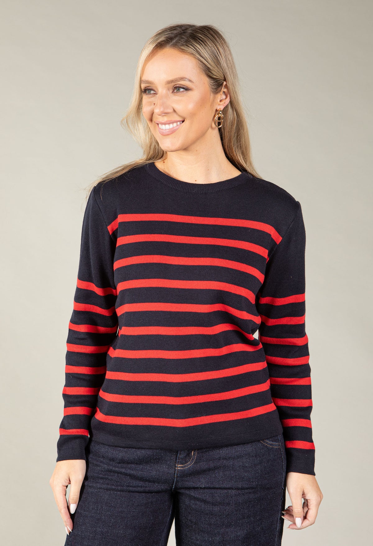 Striped Fine Knit Jumper