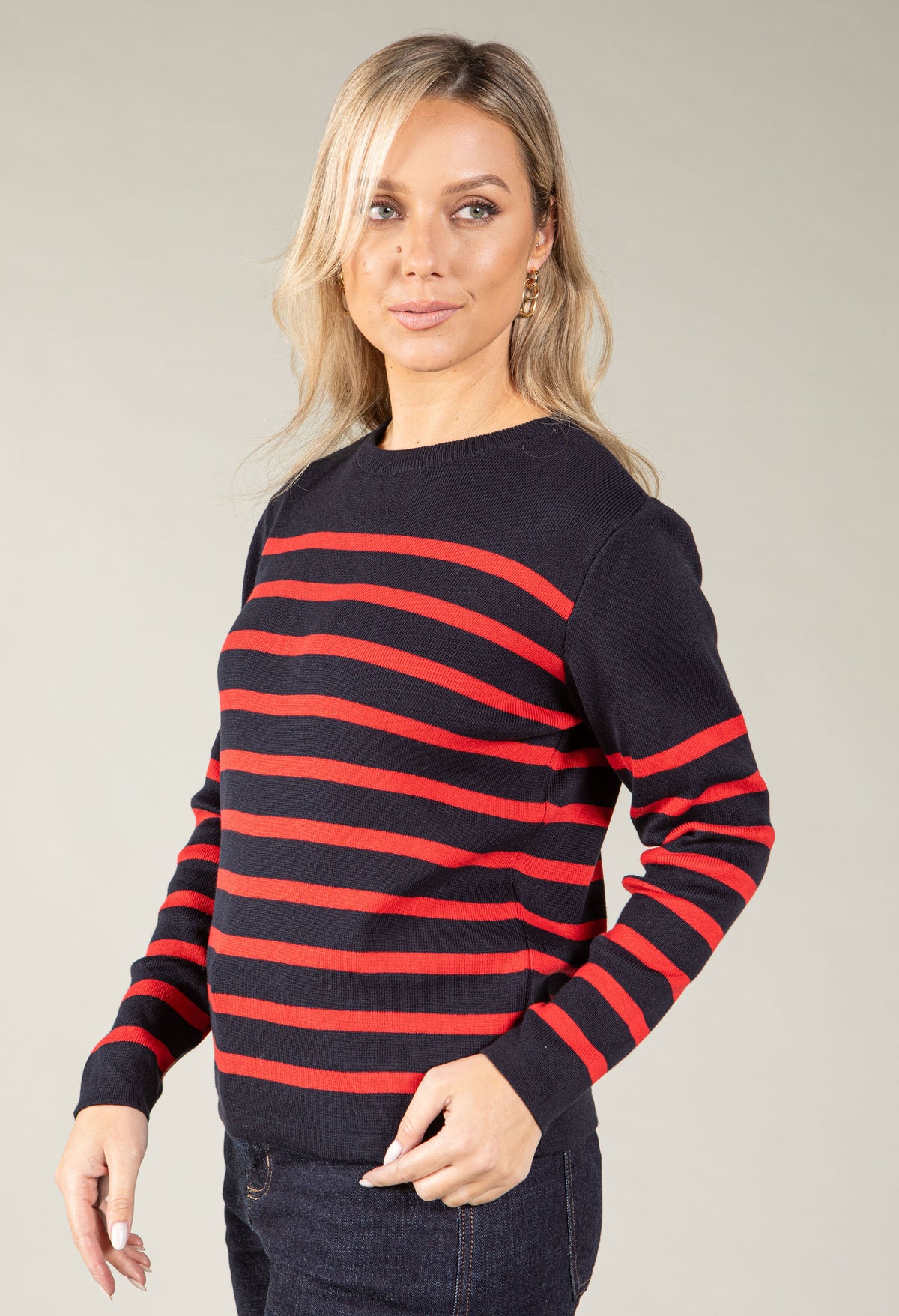 Striped Fine Knit Jumper