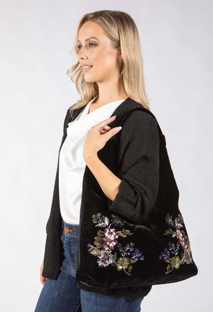 Velvet Sequin Tote Bag