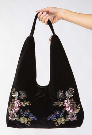 Velvet Sequin Tote Bag
