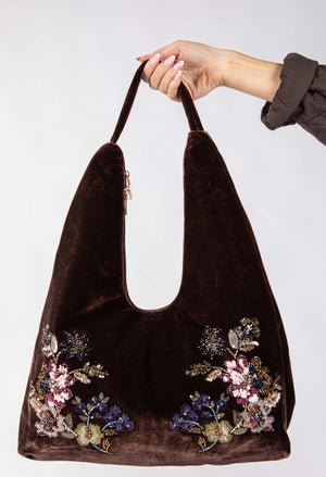 Velvet Sequin Tote Bag