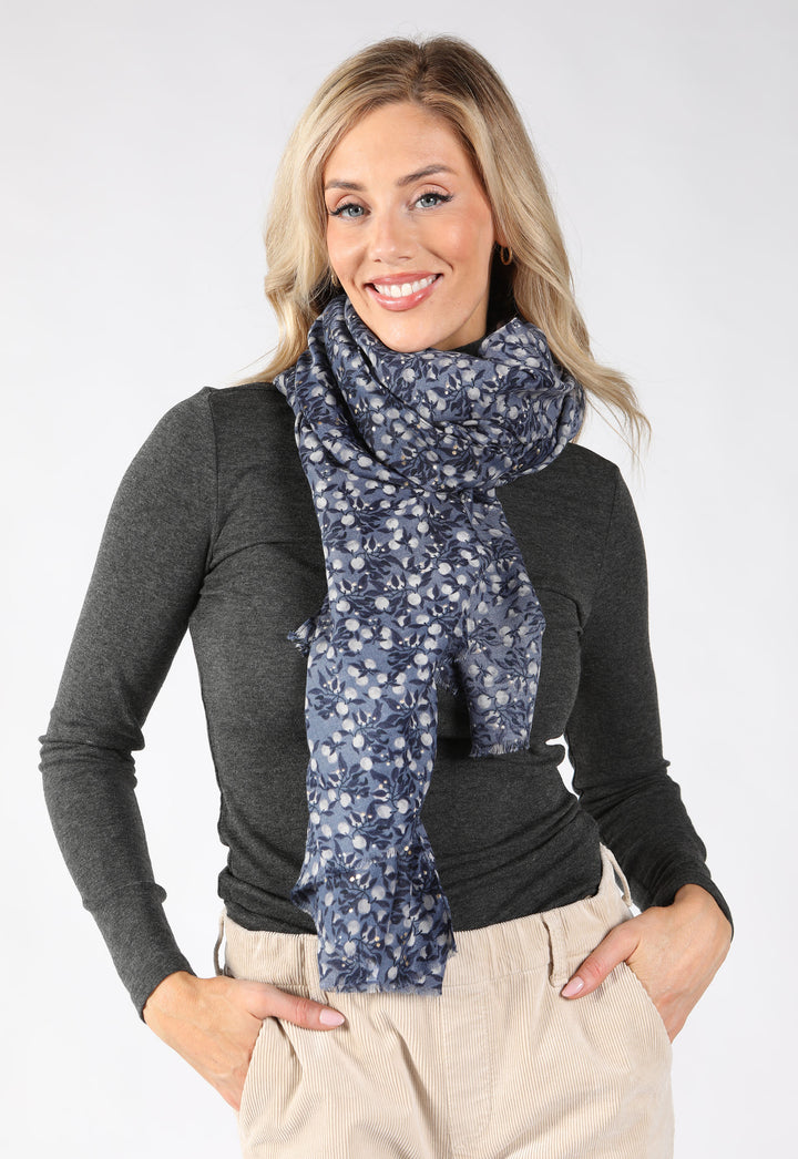 blue scarf