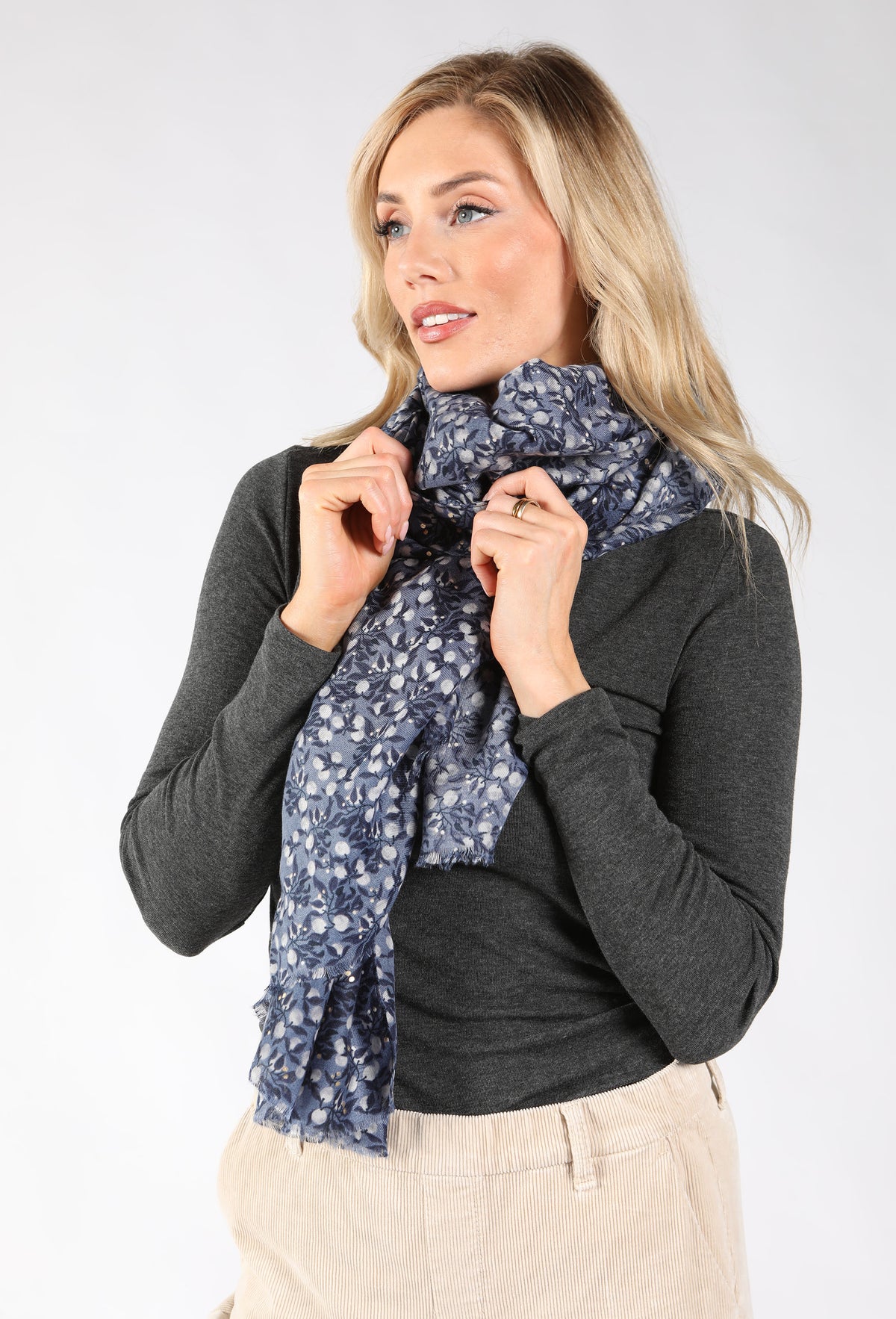 Dizzy Floral Print Scarf