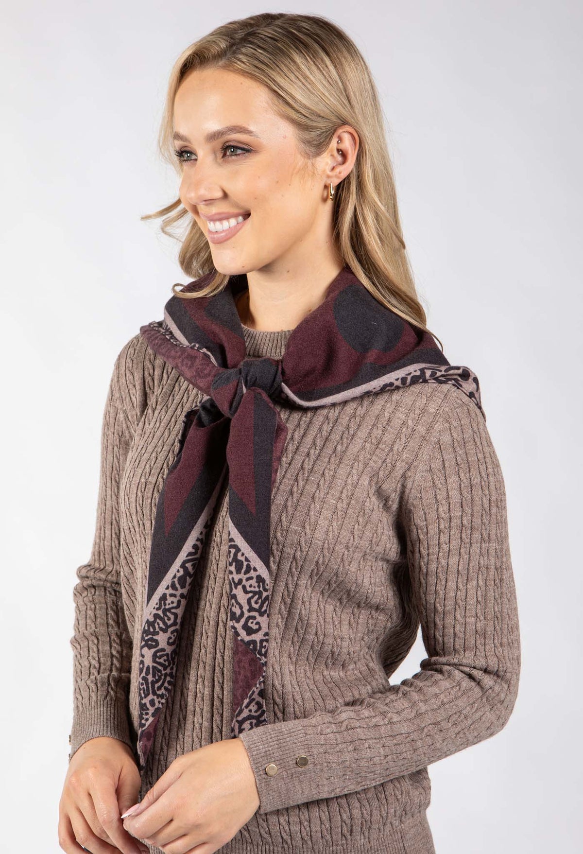 Leopard & Polka Dot Scarf