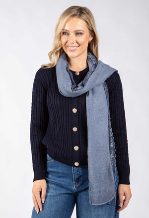 Floral Mesh Detail Scarf