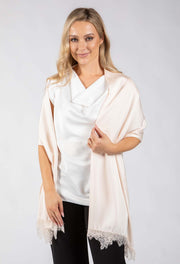 Lace Detail Satin Scarf