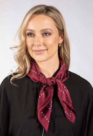 Paisley Print Satin Scarf