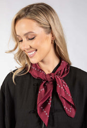 Paisley Print Satin Scarf