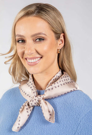 Paisley Print Satin Scarf