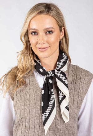 Polka Dot Print Scarf