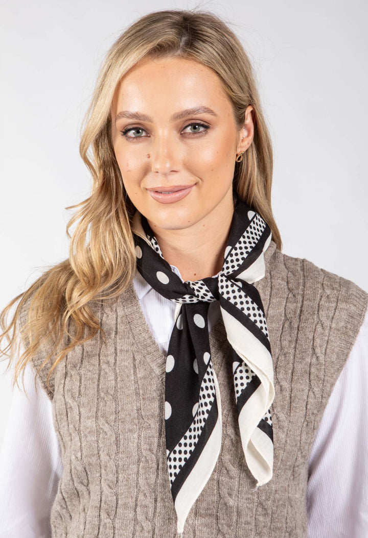 Polka Dot Print Scarf