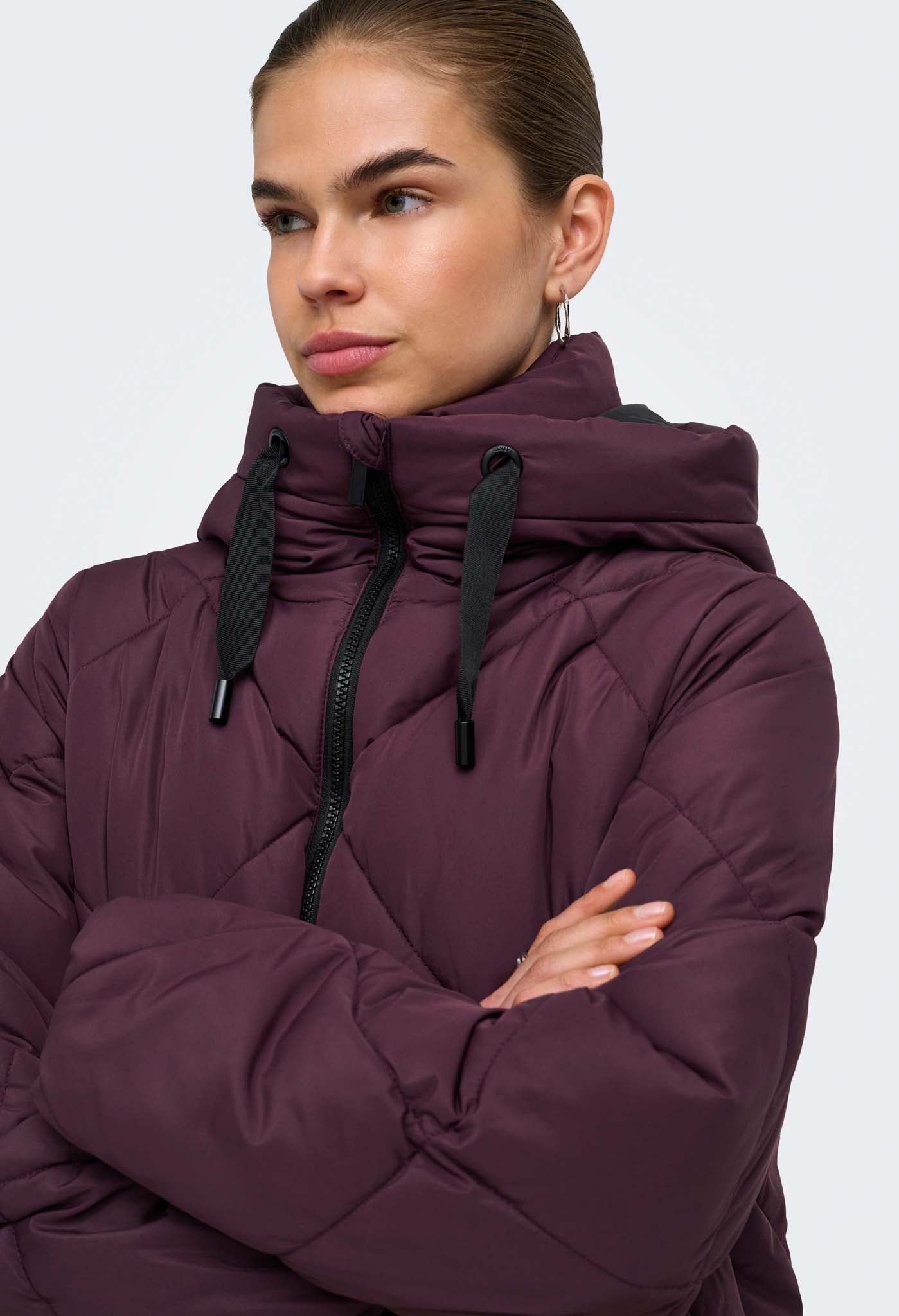 Onlmaggi Long Hooded Puffer Coat