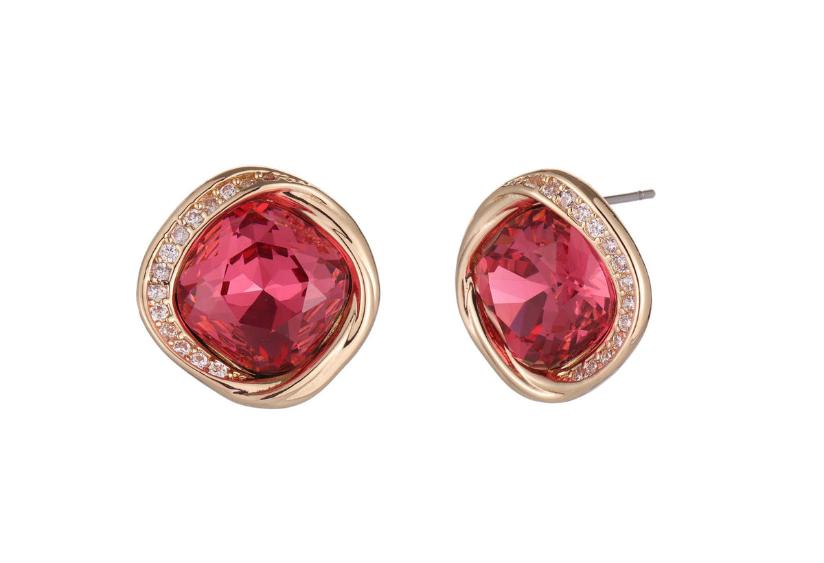 Large Gem Stud Earrings
