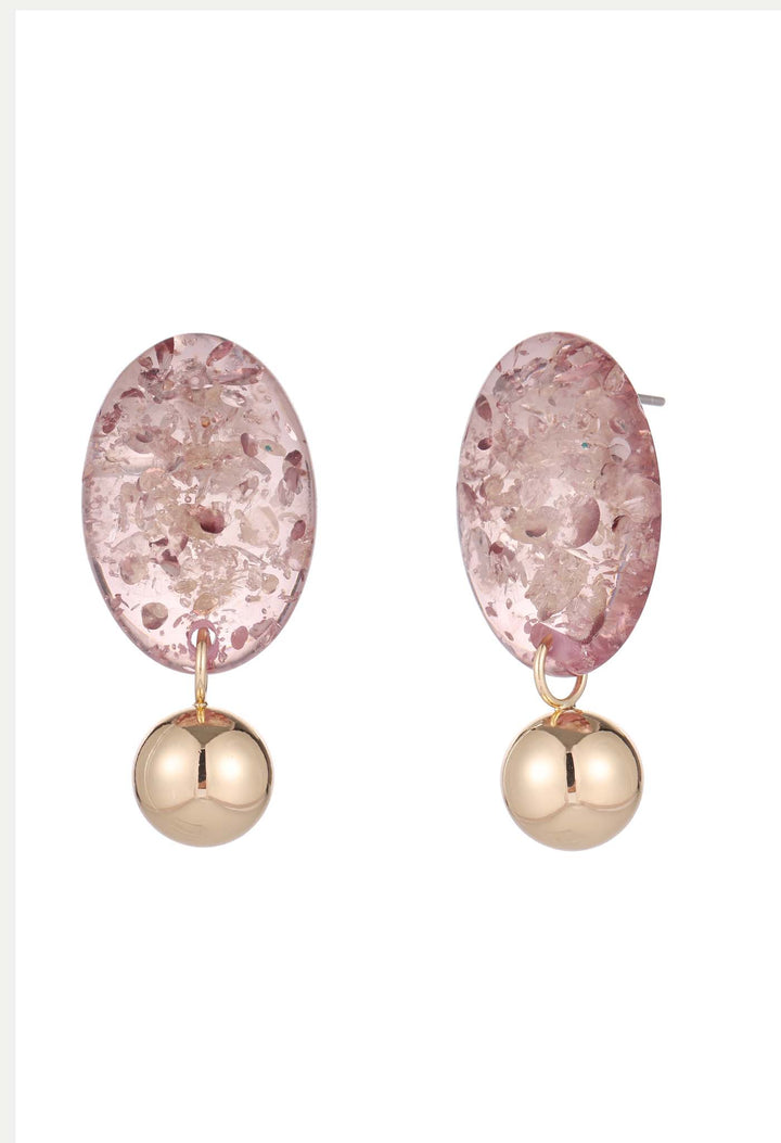 Rose Resin Earrings