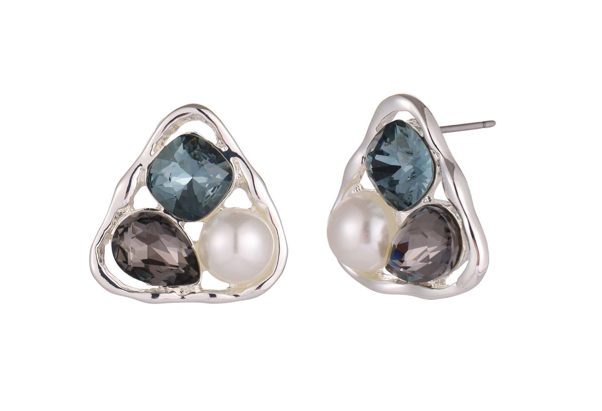 Triangle Glass Crystal Earrings