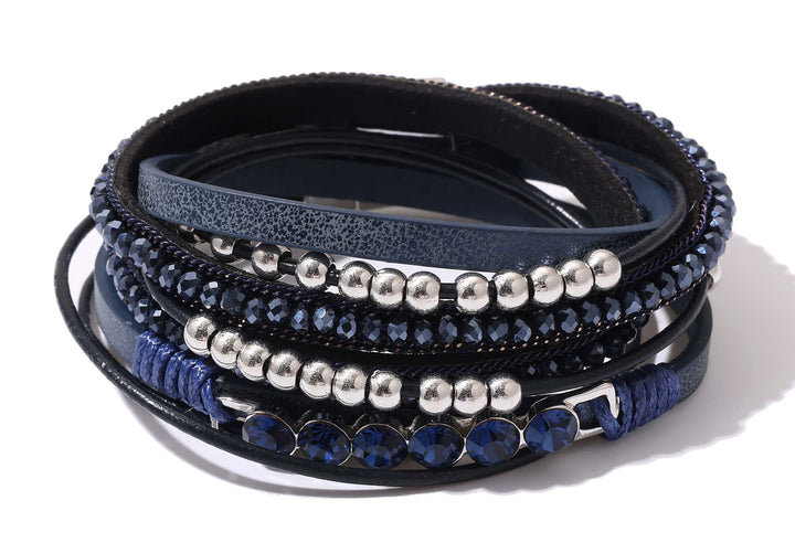Leather & Diamante Bracelet