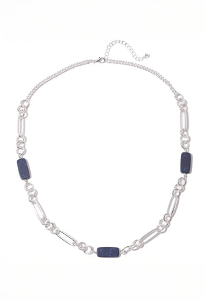 Blue Marble Stone Necklace