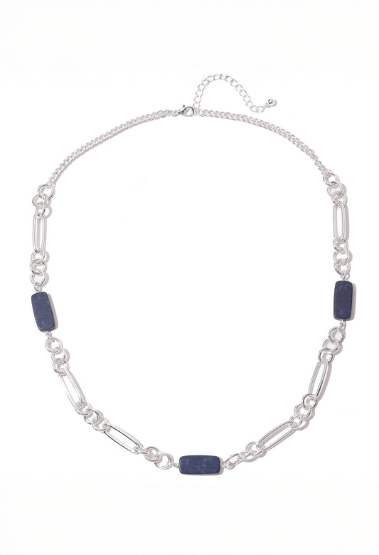 Blue Marble Stone Necklace