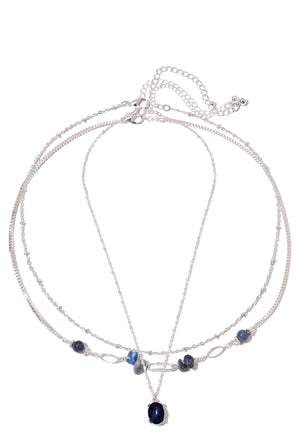 Blue Gemstone Necklace Set
