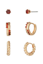 Red Cubic Zirconia Earrings