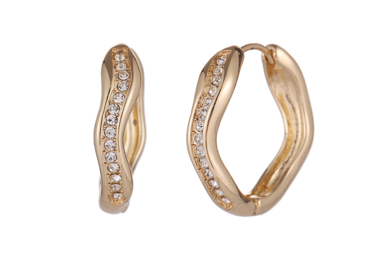 Abstract Hoop Earrings