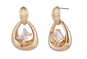Cubic Zirconia Teardrop Earrings